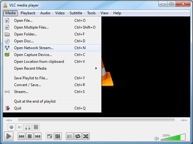 VLC - Open Network Stream